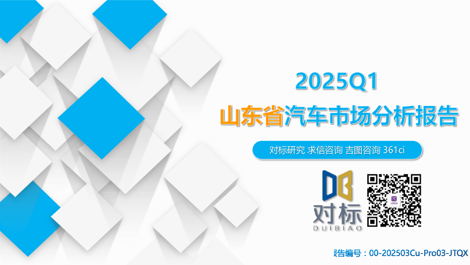 2025Q1山东省商用车市场分析报告