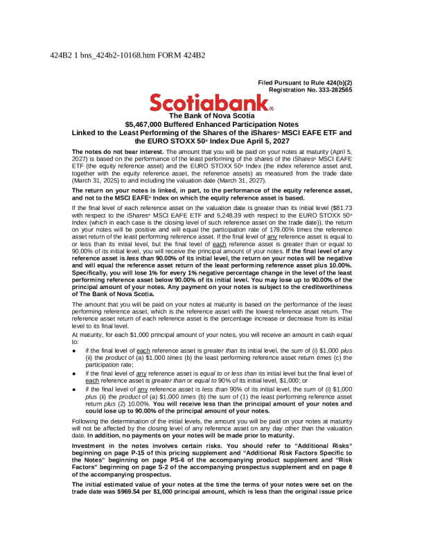 加拿大丰业银行美股招股说明书(2025-04-02版)