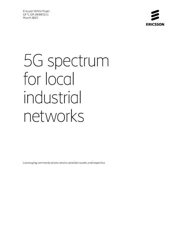 本地工业网络的5G频谱