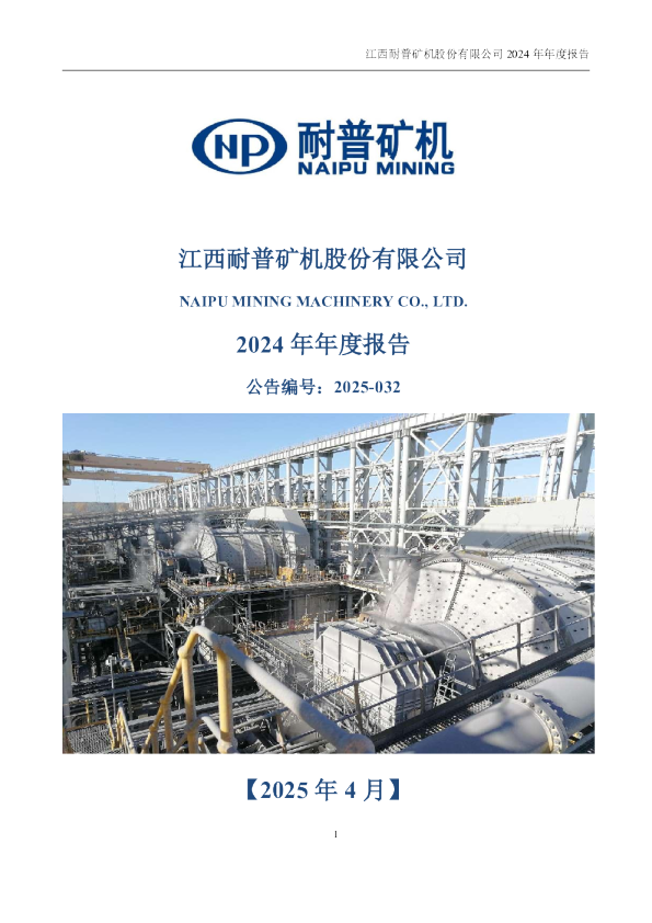 耐普矿机：2024年年度报告