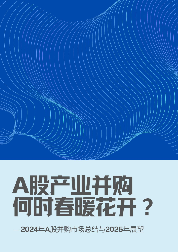2024年A股并购市场总结与2025年展望：A股产业并购 何时春暖花开？