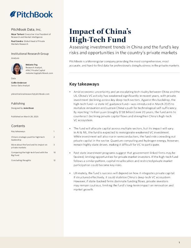 中国高科技基金的影响2025