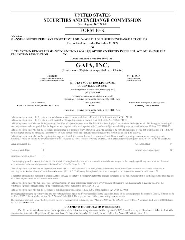 盖亚公司-2024年度报告