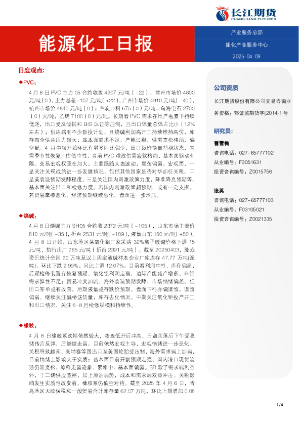 能源化工日报