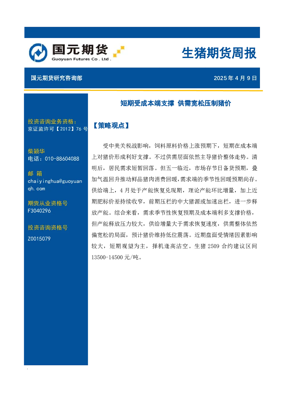 报告封面
