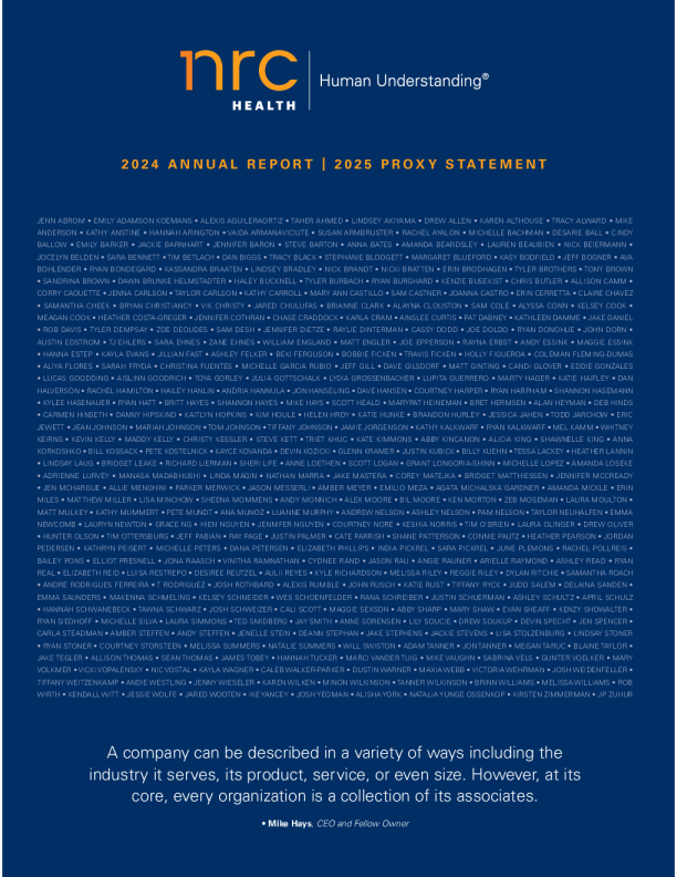 National Research Corp 2024年度报告