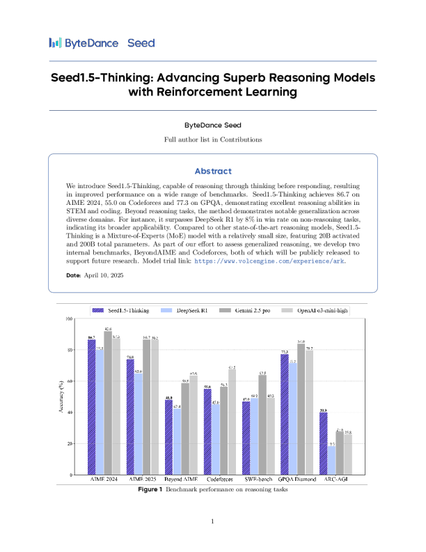 Seed1.5-思考：通过强化学习推进卓越推理模型