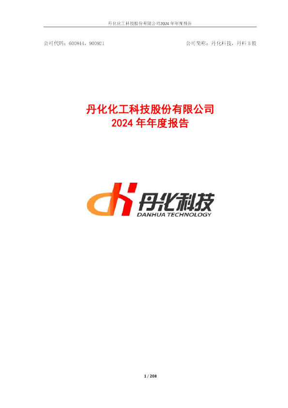 丹化科技:2024年年度报告