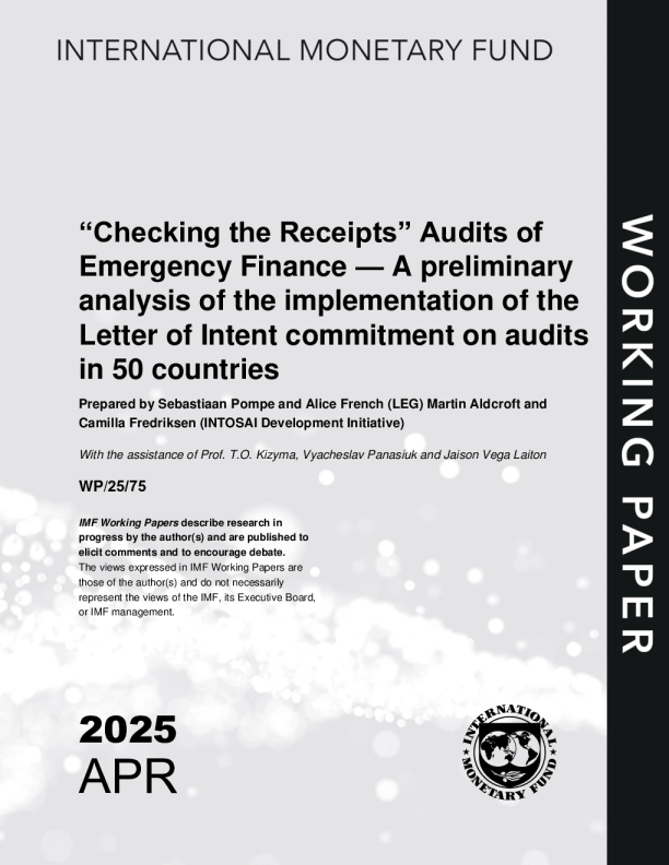 “Checking the Receipts” Audits of Emergency Finance