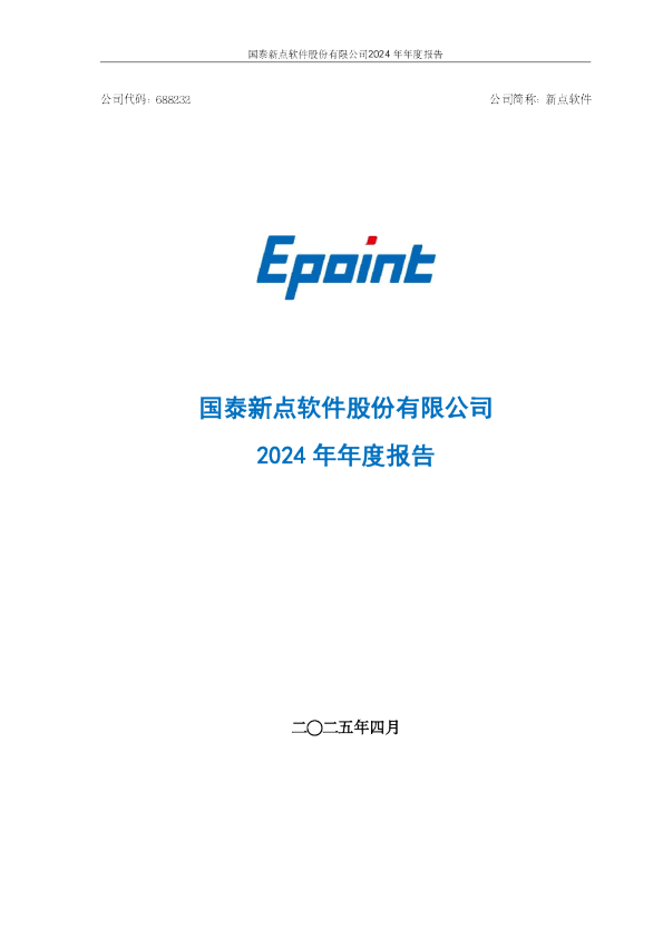 新点软件：新点软件2024年年度报告