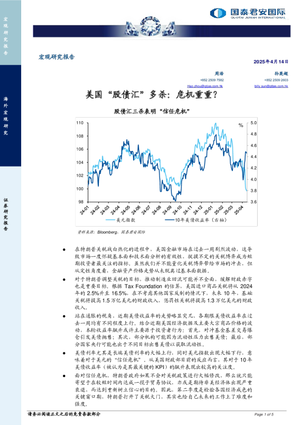 美国“股债汇”多杀：危机重重？
