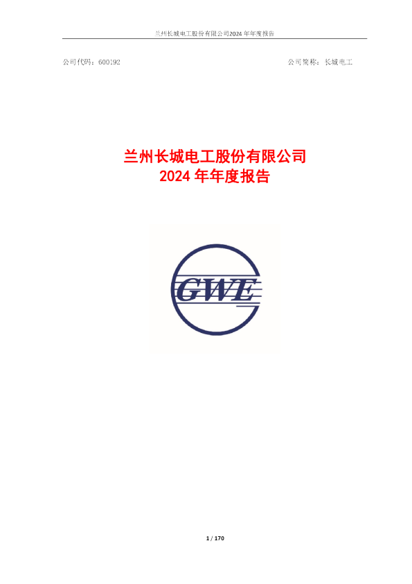 长城电工：长城电工2024年年度报告