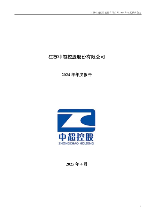 中超控股：2024年年度报告