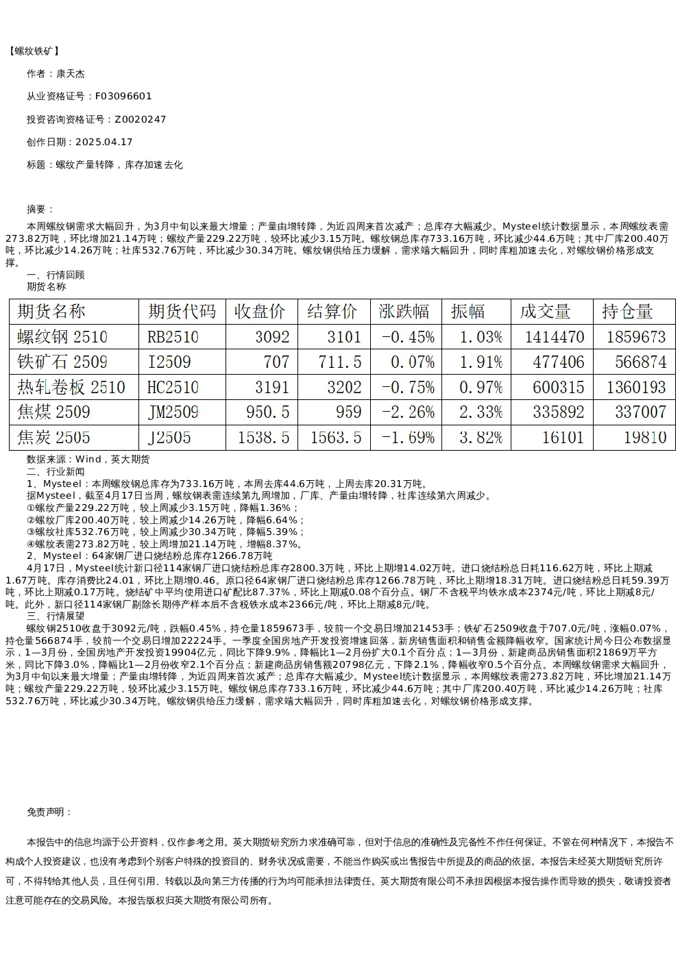 报告封面