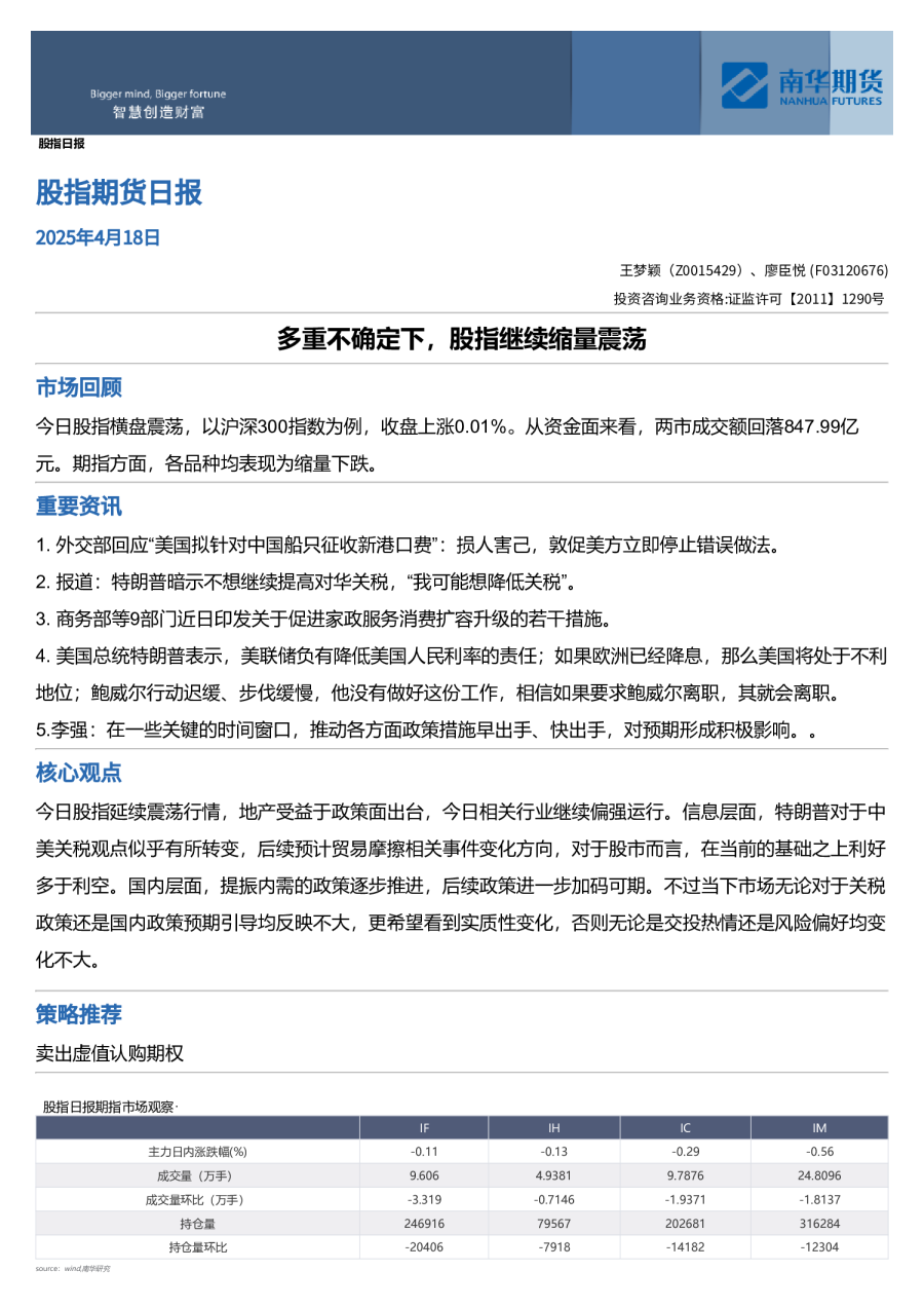 多重不确定下，股指继续缩量震荡
