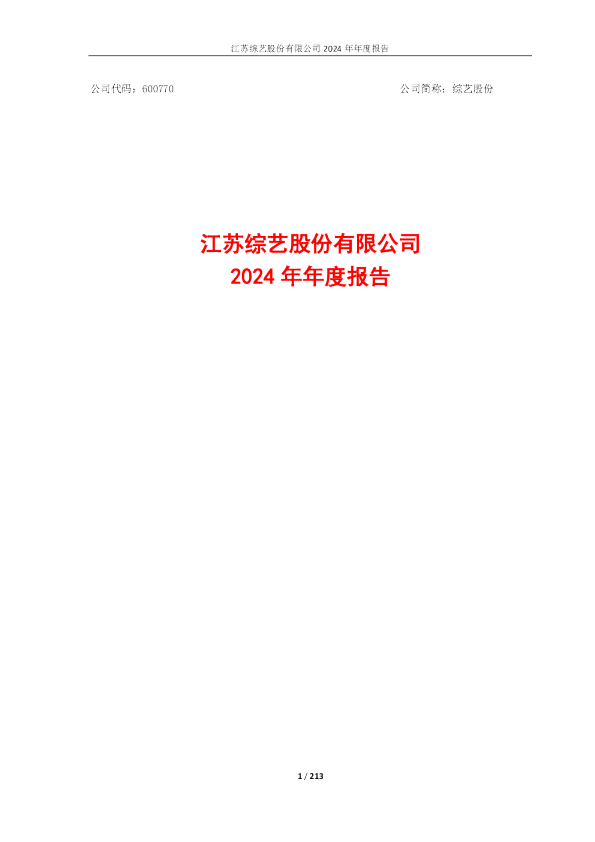综艺股份：综艺股份2024年年度报告