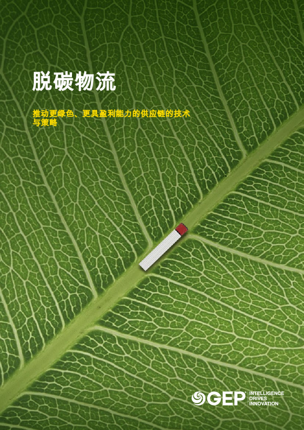 脱碳物流：推动更绿色、更具盈利能力的供应链的技术与策略