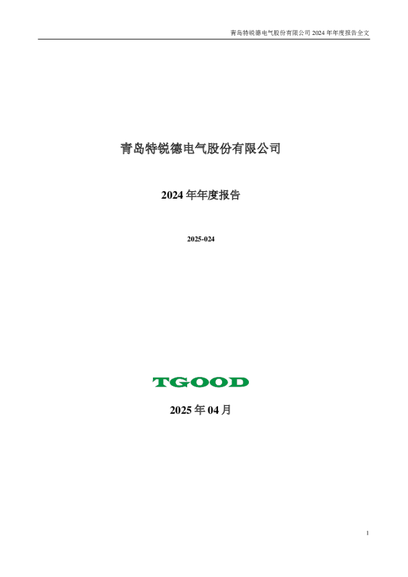 特锐德:2024年年度报告