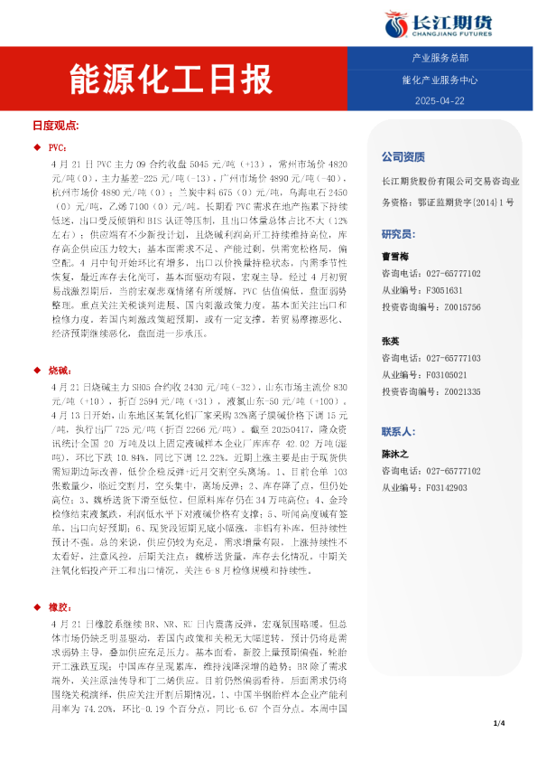 能源化工日报