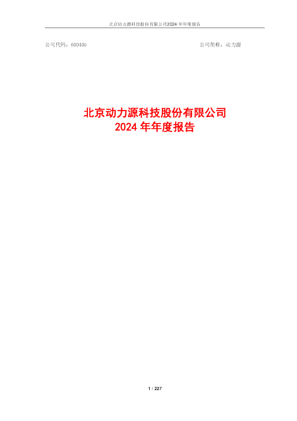动力源:2024年年度报告