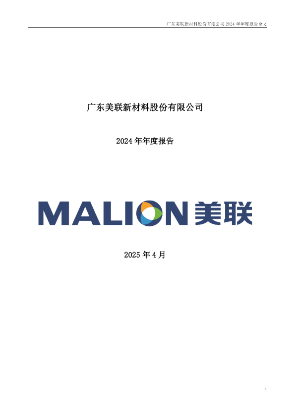 美联新材：2024年年度报告