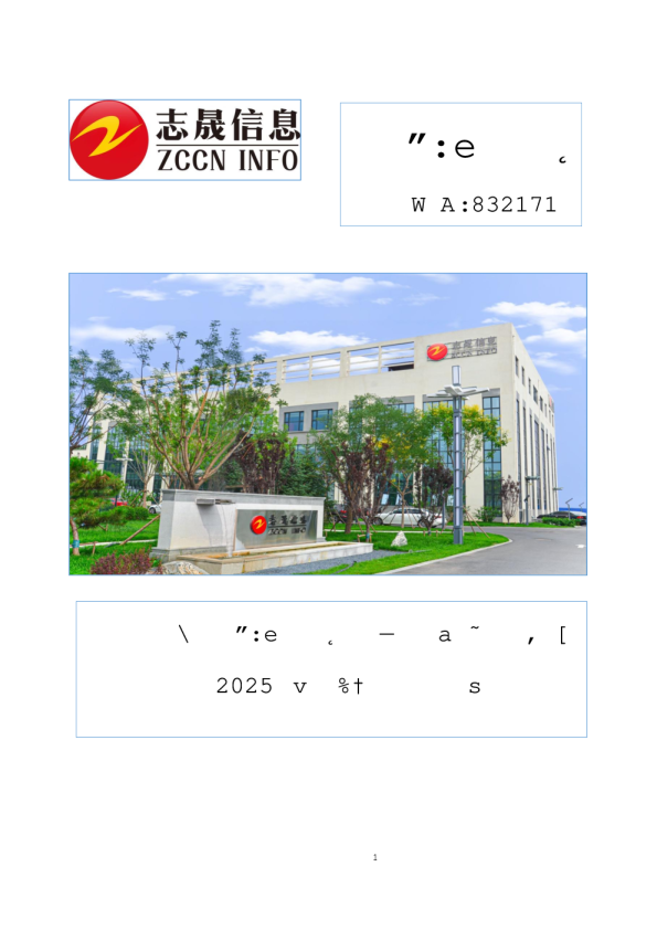 志晟信息:2025年一季度报告
