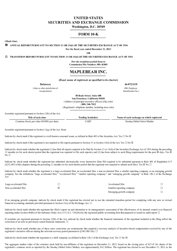 Instacart  2023年10-K年度报告