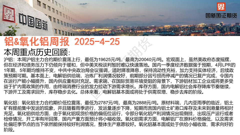铝&氧化铝周报