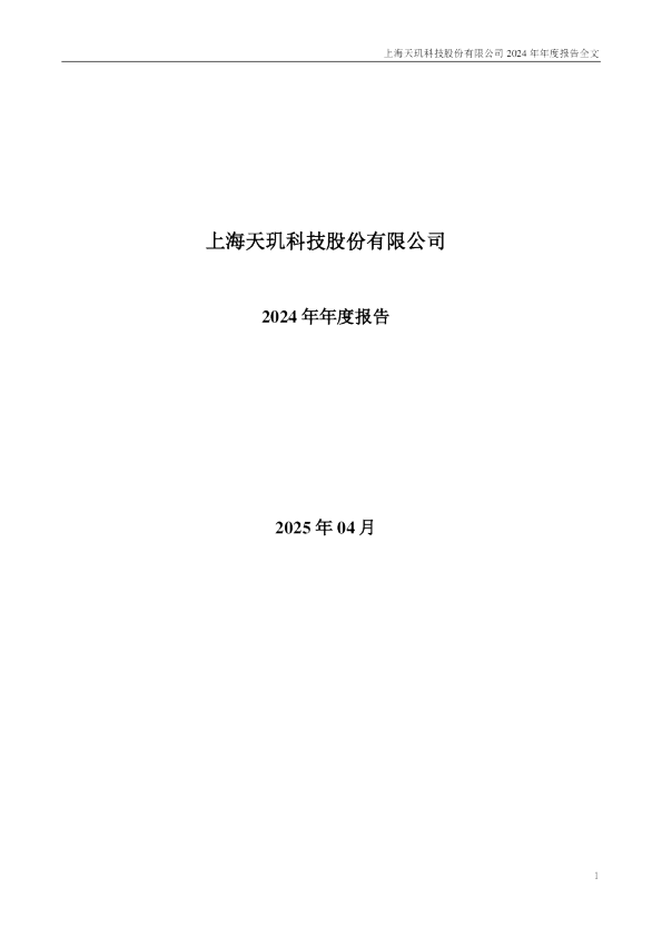 天玑科技：2024年年度报告