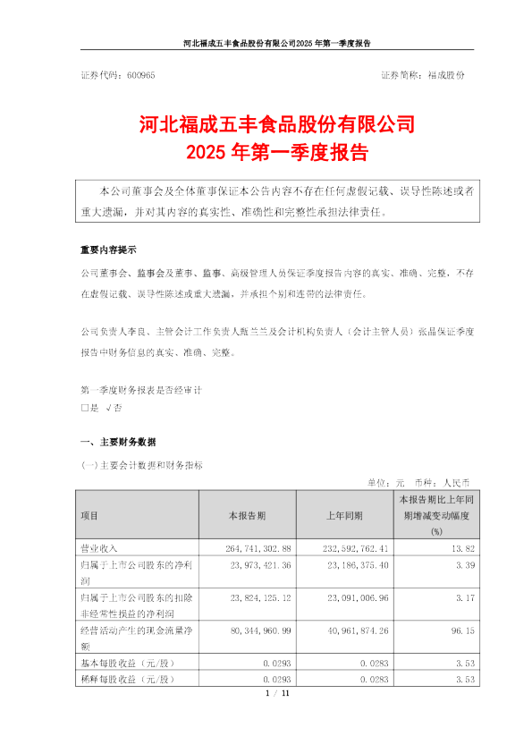 福成股份:福成股份:2025年第一季度报告