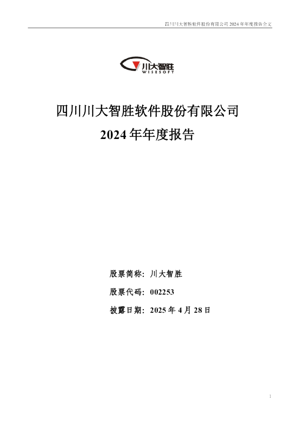 川大智胜：2024年年度报告