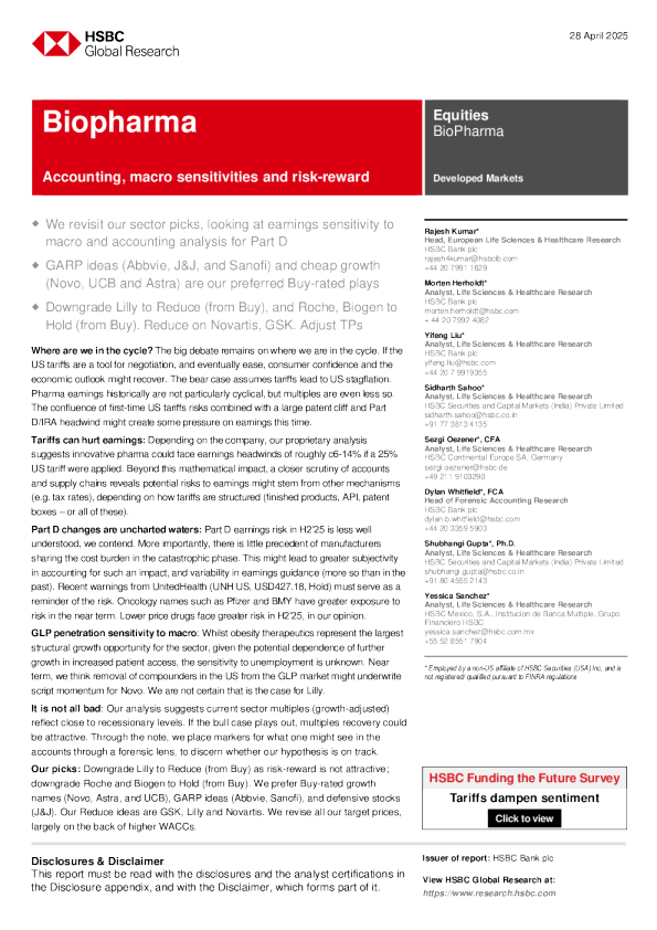 生物制药会计、宏观敏感度与风险回报