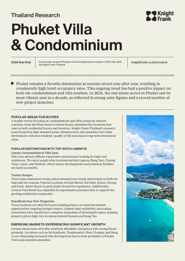 2024年普吉岛别墅和公寓市场