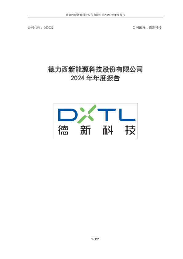 德新科技:德力西新能源科技股份有限公司2024年年度报告