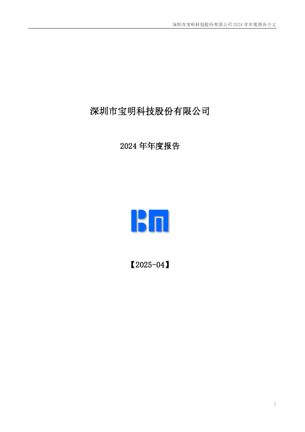 宝明科技：2024年年度报告