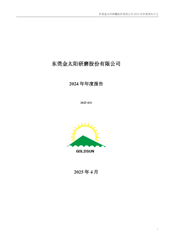 金太阳：2024年年度报告