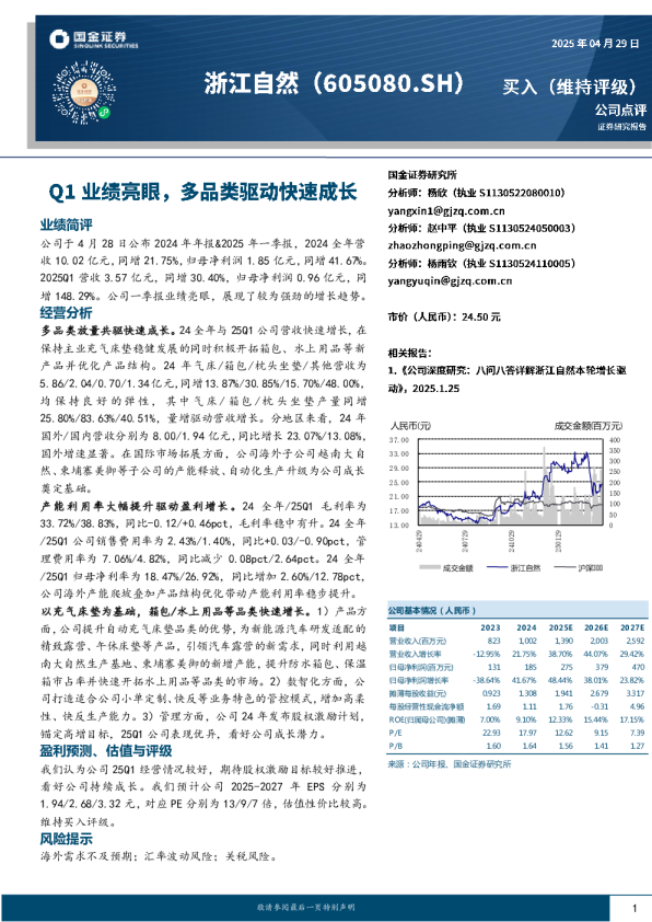 Q1业绩亮眼，多品类驱动快速成长