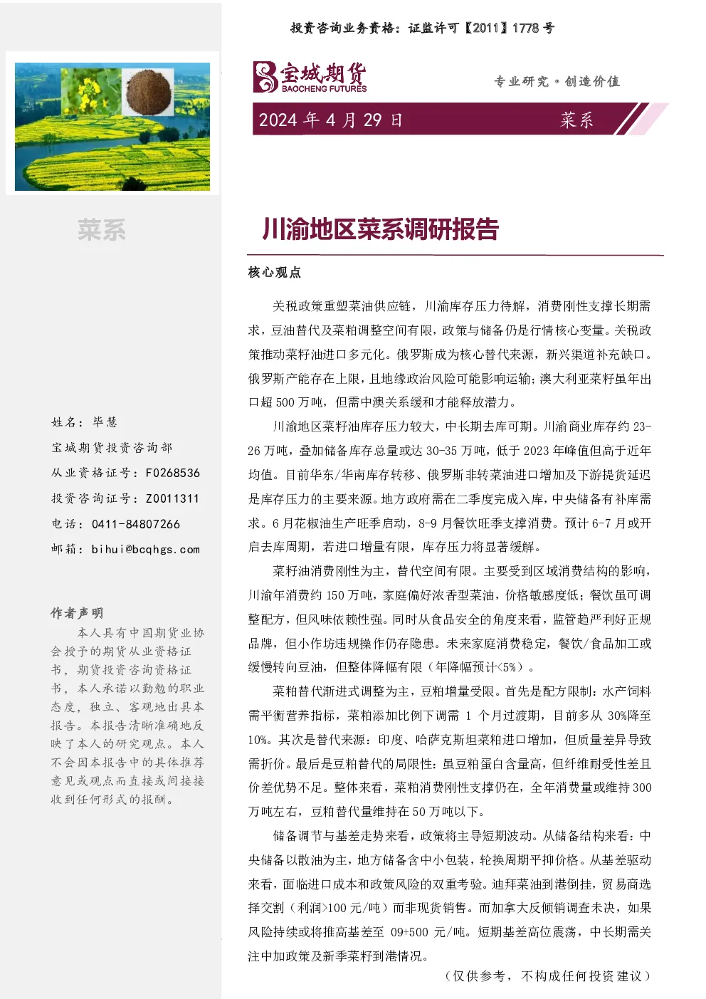 报告封面