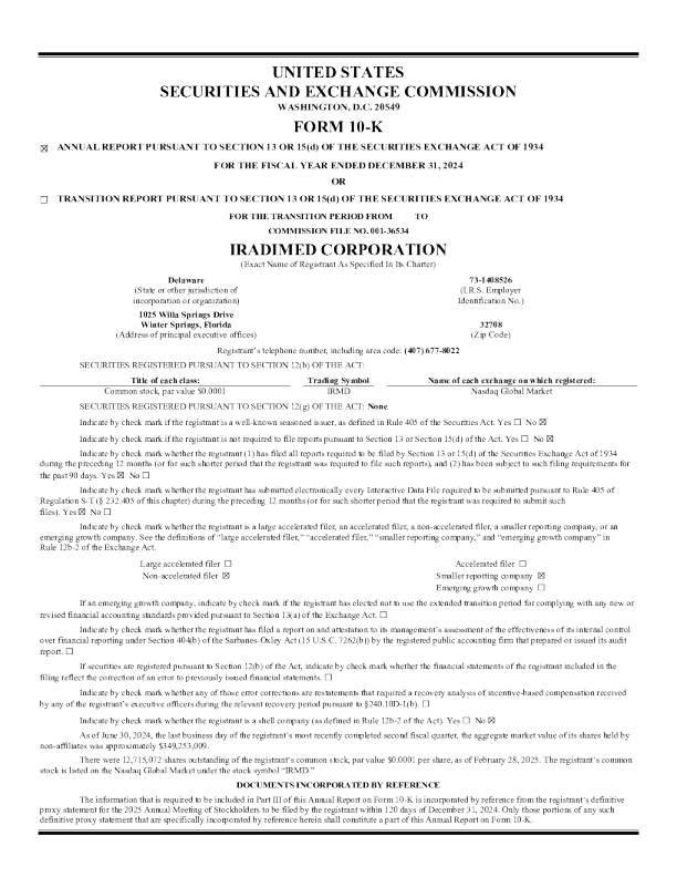 iRadimed Corp 2024年度报告