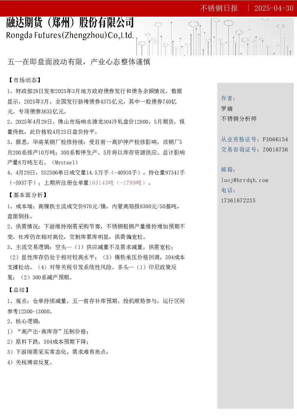 报告封面