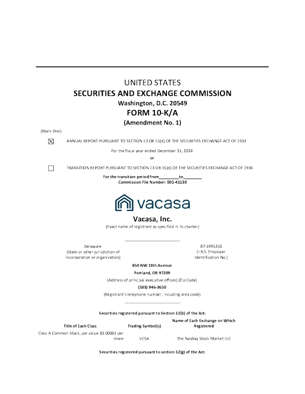Vacasa Inc-A 2024年度报告