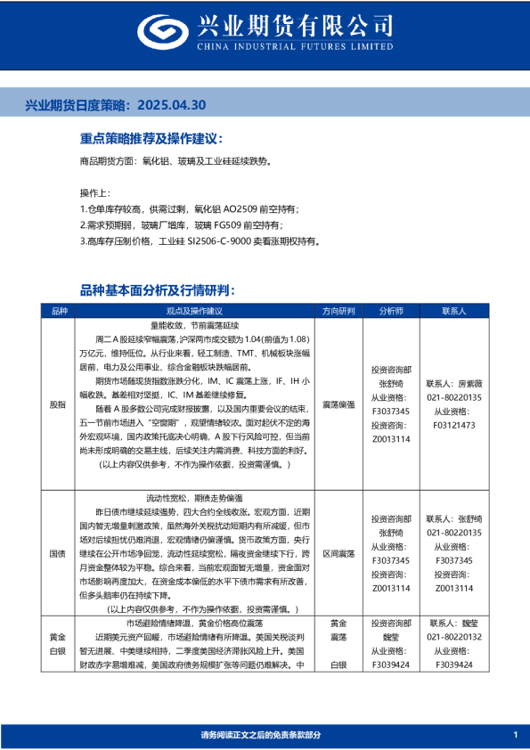 日度策略