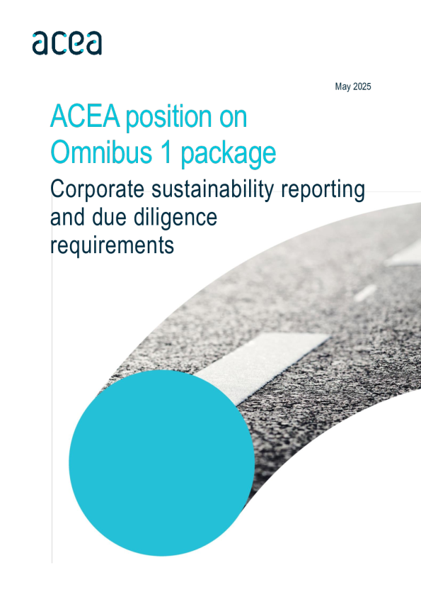 ACEA在Omnibus Package 1上的立场