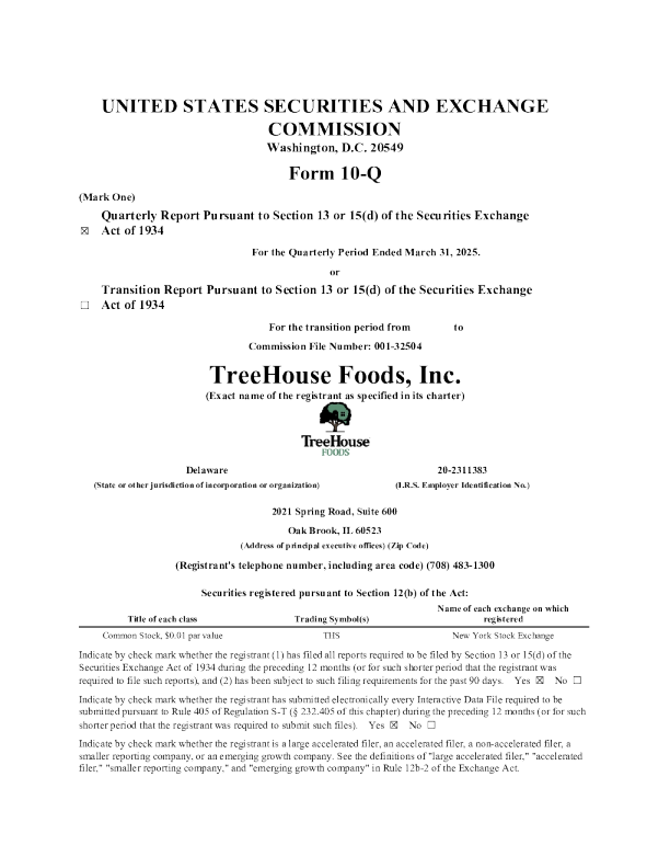 树屋食品 2025年季度报告