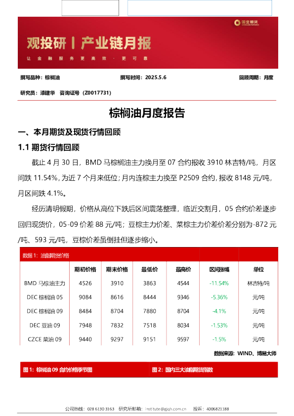 棕榈油月度报告