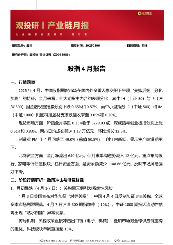 股指4月报告