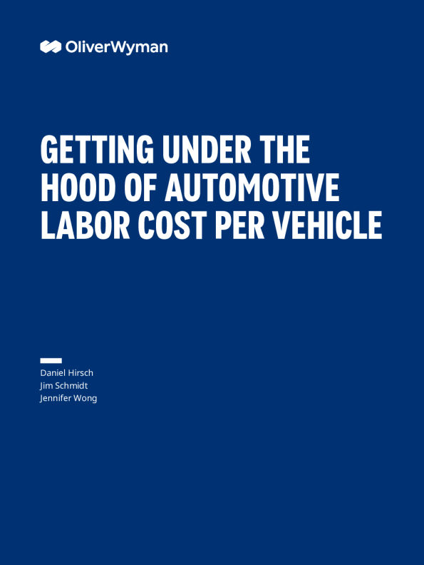 为什么汽车制造商需要关注每辆车的劳动力成本