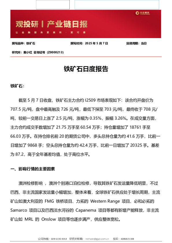 铁矿石日度报告