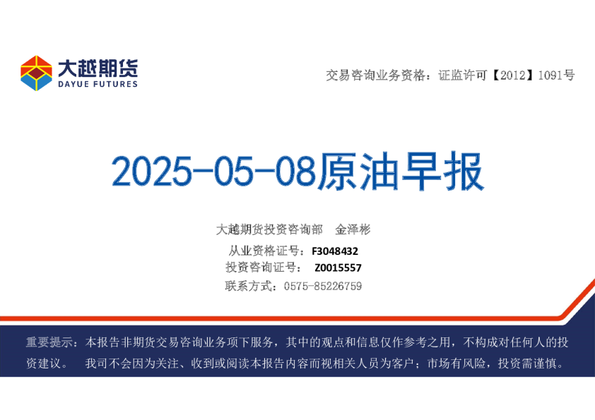原油早报