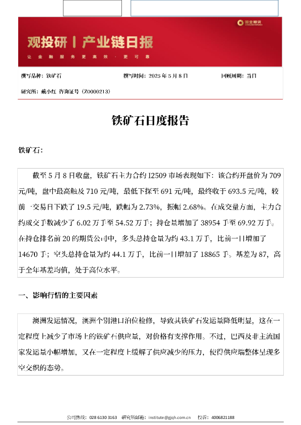 铁矿石日度报告